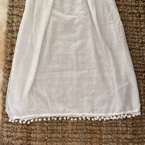 NWT CYN & Luca Swim Cover Up dress Women’s White Smocked Sheer Beach  Sz M - Picture 4 of 10